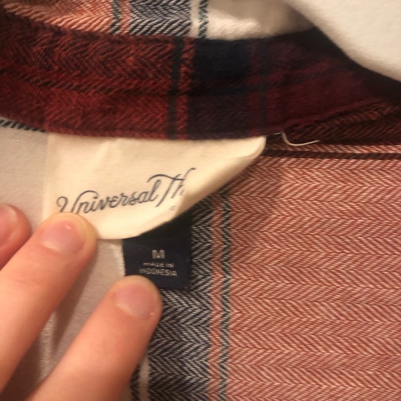 Red, Maroon & White Target Universal Threads Flannel - Picture 3 of 3